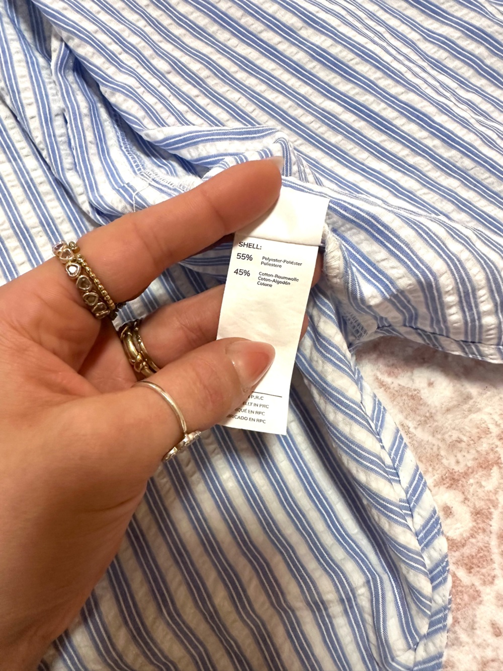 Cupshe 🩵 Striped Long Sleeve Cover Up Top - Picture 8 of 13